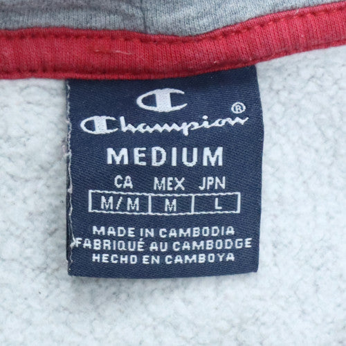 Champion Men's Grey Pullover Hoodie Medium Logo Sportswear