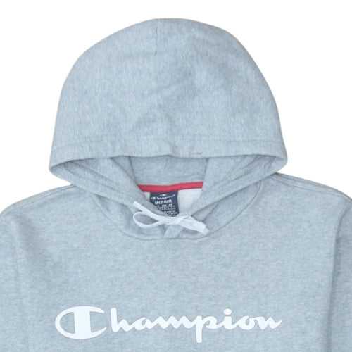Champion Men's Grey Pullover Hoodie Medium Logo Sportswear