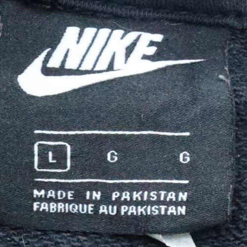 Nike Men's Black Large Pullover Hoodie with Logo Print