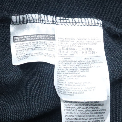 Levi's Men Blue Pullover Hoodie L Graphic Logo Fleece Sweatshirt