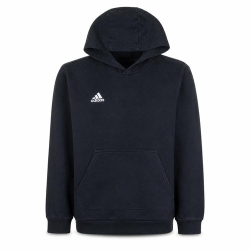 Adidas Boys Black Pullover Hoodie Size 13-14 Years Cotton Blend