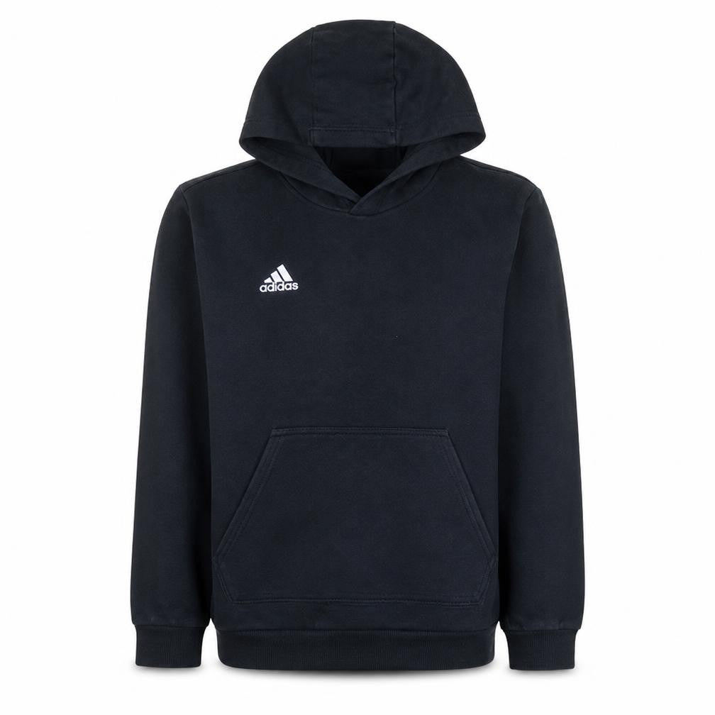Adidas Boys Black Pullover Hoodie Size 13-14 Years Cotton Blend
