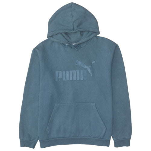 Puma Men's Blue Pullover Hoodie XL Cotton Blend Fleece Sweatshirt