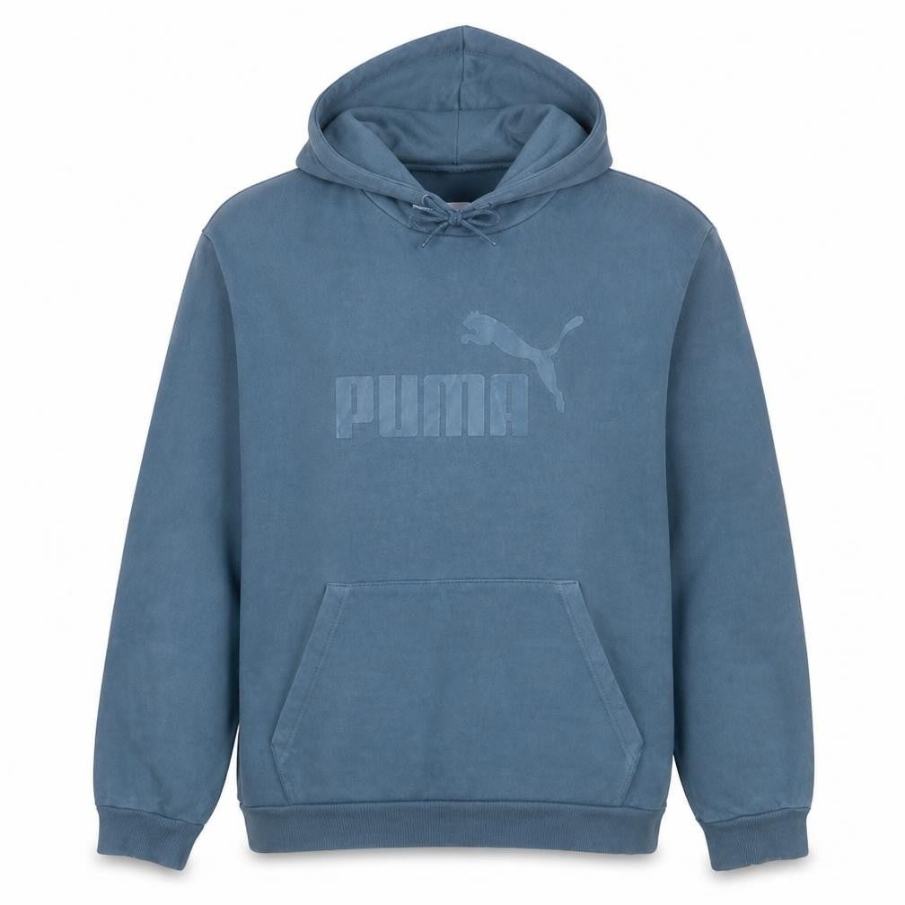 Puma Men's Blue Pullover Hoodie XL Cotton Blend Fleece Sweatshirt