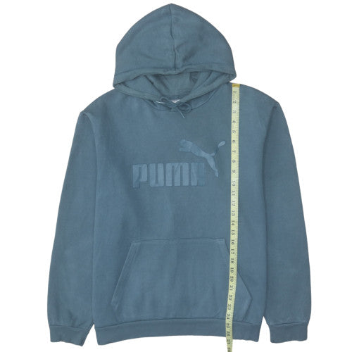 Puma Men's Blue Pullover Hoodie XL Cotton Blend Fleece Sweatshirt