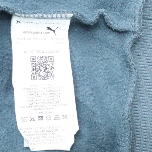 Puma Men's Blue Pullover Hoodie XL Cotton Blend Fleece Sweatshirt