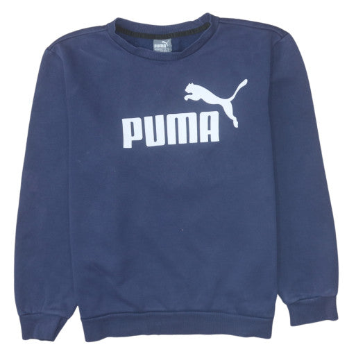 Puma Mens Blue Crew Neck Pullover Sweatshirt M Regular Fit