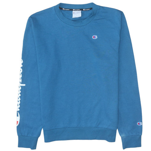 Champion Men's Blue Pullover Crew Neck Sweatshirt Size L