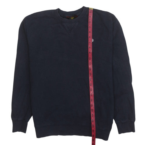 Lee Mens Blue Crew Neck Regular Fit Cotton Sweatshirt M