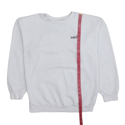 Adidas Womens White Crew Neck Pullover Sweatshirt Size 8
