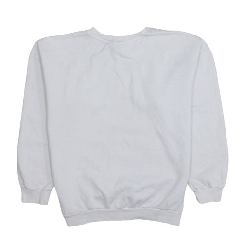 Adidas Womens White Crew Neck Pullover Sweatshirt Size 8