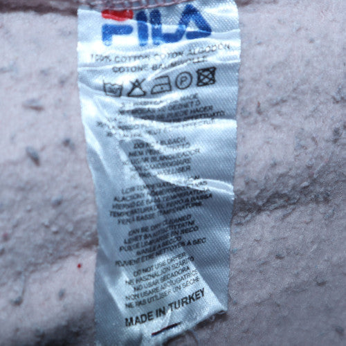 Fila Womens Pink Crew Neck Pullover Sweatshirt Size M Cotton Logo Print