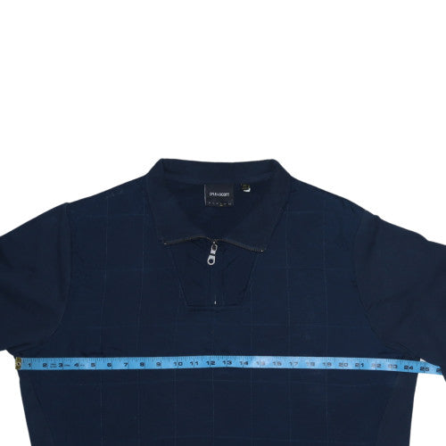 Lyle & Scott Men's Blue 1/2 Zip Collared Sweatshirt Size L