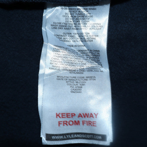 Lyle & Scott Men's Blue 1/2 Zip Collared Sweatshirt Size L