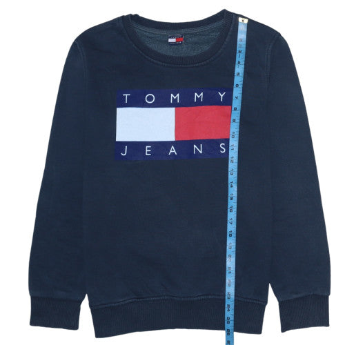 Tommy Hilfiger Mens Blue 2XL Pullover Sweatshirt Logo Crew Neck
