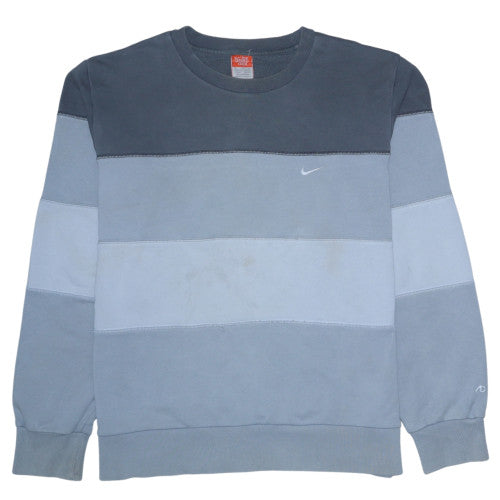 Nike Men's Blue XL Pullover Striped Crew Neck Sweatshirt