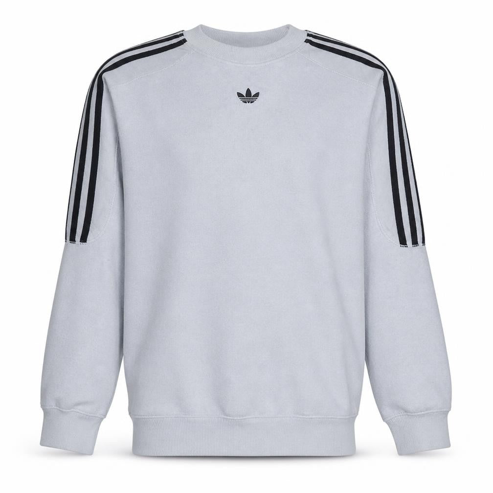 Front view of Adidas Men’s Grey Crew Neck Pullover Sweatshirt, size S