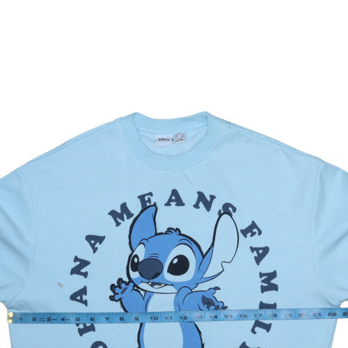 Disney Primark Women Light Blue Stitch Sweatshirt 2XS Pullover