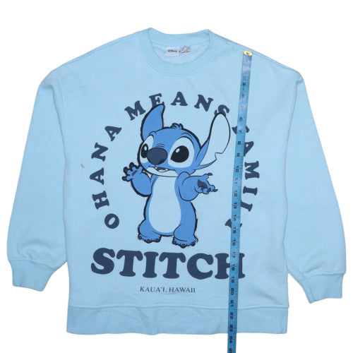 Disney Primark Women Light Blue Stitch Sweatshirt 2XS Pullover