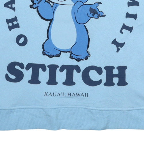 Disney Primark Women Light Blue Stitch Sweatshirt 2XS Pullover