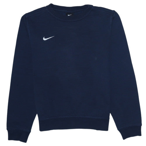 Nike Girls Blue 12-13 Years Pullover Fleece Sweatshirt