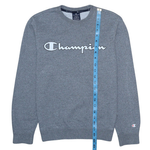 Champion Mens Grey Crew Neck Pullover Sweatshirt XS Classic Logo