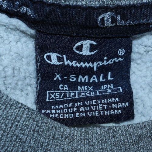 Champion Mens Grey Crew Neck Pullover Sweatshirt XS Classic Logo