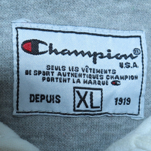 Champion Men's White XL 1/4 Zip Collared Sweatshirt