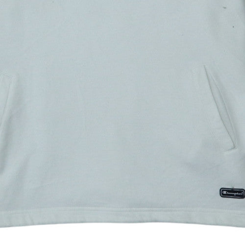 Champion Men's White XL 1/4 Zip Collared Sweatshirt