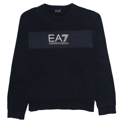 Emporio Armani EA7 Womens Black Crew Neck Sweatshirt Size 12