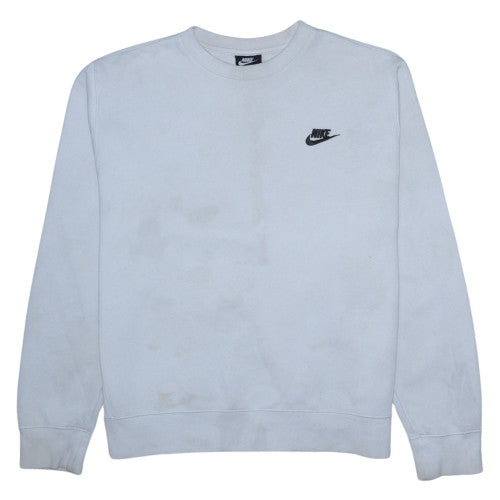 Nike Women’s Grey Cotton Blend Crew Neck Sweatshirt M