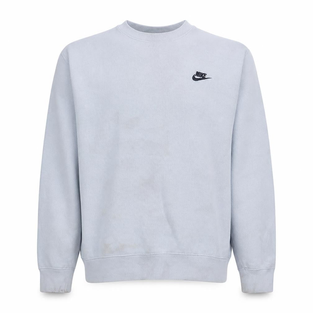 Front view of Nike Women’s Grey Cotton Blend Crew Neck Sweatshirt M