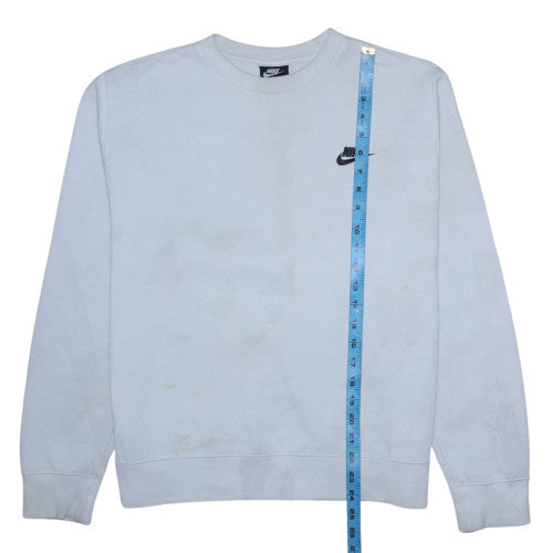 Nike Women’s Grey Cotton Blend Crew Neck Sweatshirt M