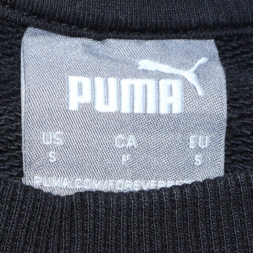 Puma Men's Black Graphic Logo Pullover Sweatshirt Small