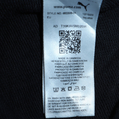 Puma Men's Black Graphic Logo Pullover Sweatshirt Small