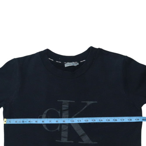 Calvin Klein Jeans Men's Black XS Cotton Logo Pullover Sweatshirt