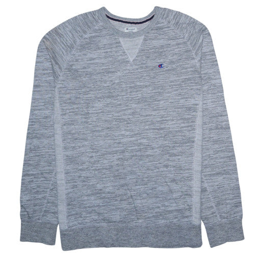 Champion Men's Grey Crew Neck Pullover Sweatshirt Size L