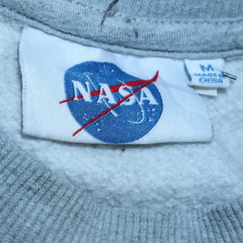 Primark NASA Mens Grey Sweatshirt M Crew Neck Pullover Graphic Print