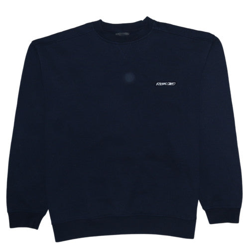 Reebok Men's Blue Crew Neck Pullover Sweatshirt L Sports Style
