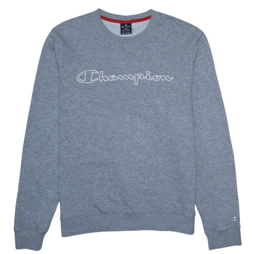 Champion Mens Grey Large Crew Neck Pullover Sweatshirt