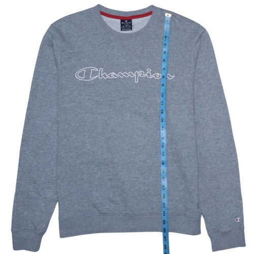 Champion Mens Grey Large Crew Neck Pullover Sweatshirt