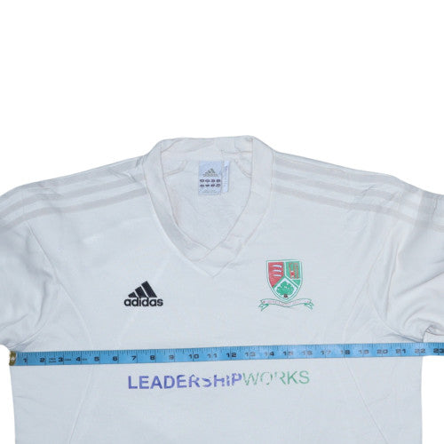 Adidas Men's White V-Neck ClimaWarm Pullover Sweatshirt Size M