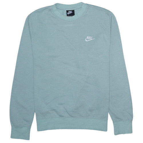 Nike Women’s Blue Small Pullover Sweatshirt Crew Neck Cotton Blend