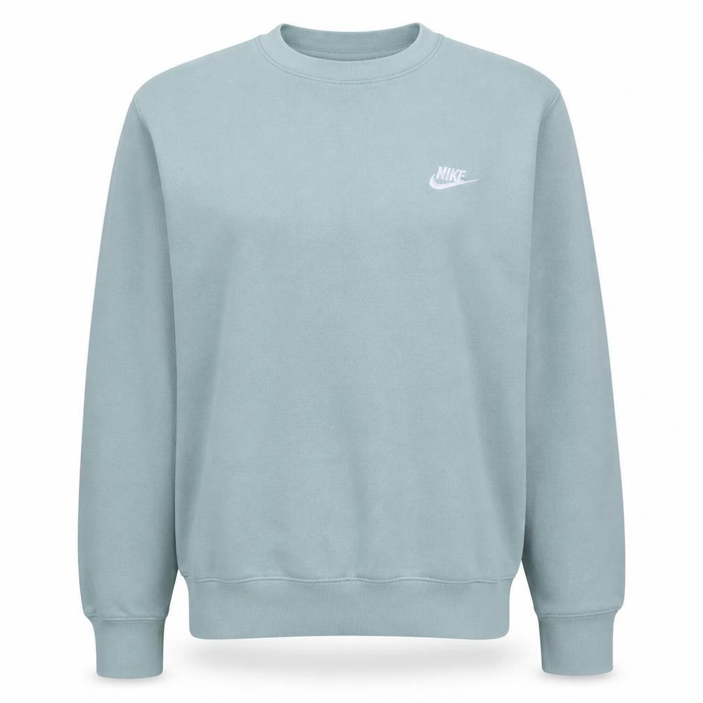 Front view of Nike Women’s Blue Small Pullover Sweatshirt Crew Neck Cotton Blend