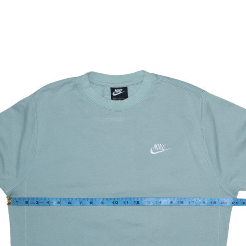 Nike Women’s Blue Small Pullover Sweatshirt Crew Neck Cotton Blend
