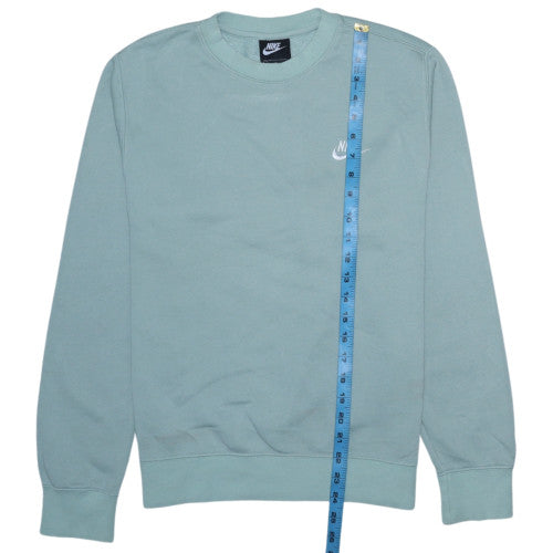 Nike Women’s Blue Small Pullover Sweatshirt Crew Neck Cotton Blend