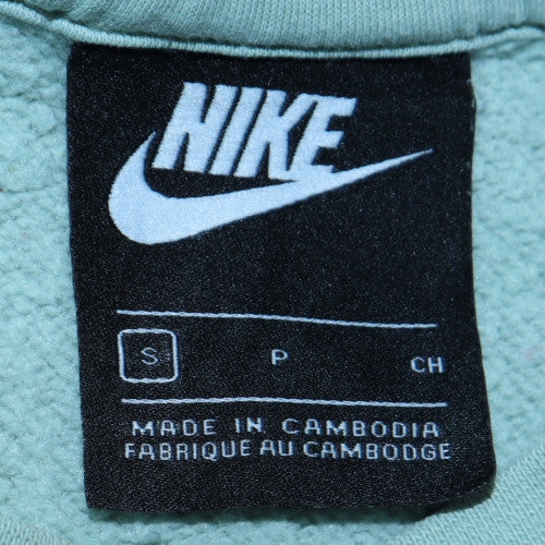 Nike Women’s Blue Small Pullover Sweatshirt Crew Neck Cotton Blend