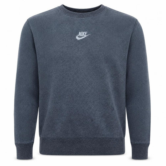 Front view of Nike Men's Grey Pullover Crew Neck Sweatshirt, size S