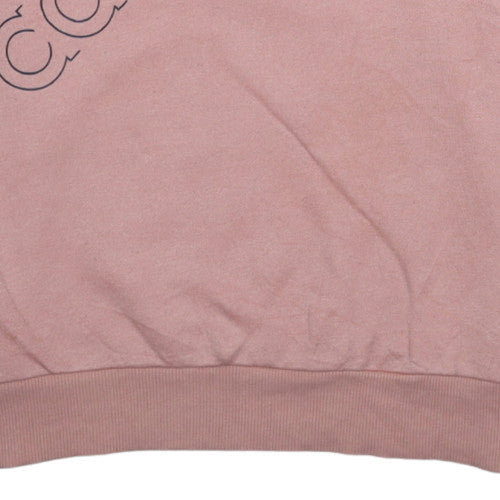 Adidas Boys Pink Logo Pullover Sweatshirt 13-14 Years Long Sleeve