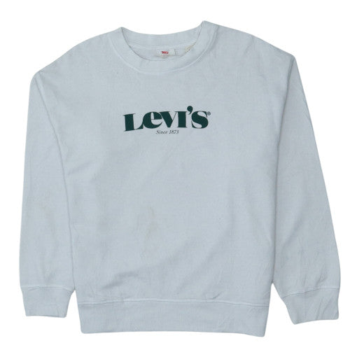 Levi's Men's White Logo Crew Neck Sweatshirt Size M